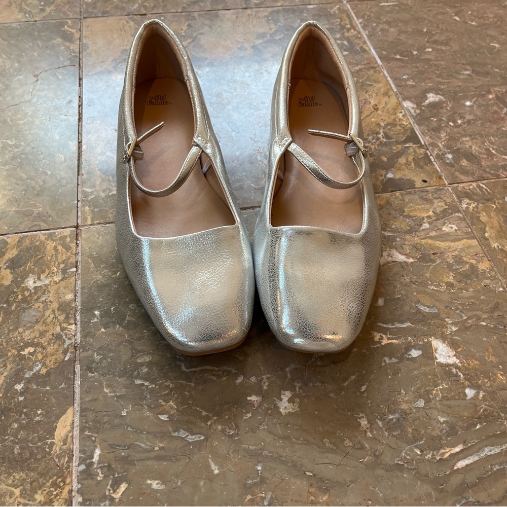 Wild Fable Silver Mary Jane Flats